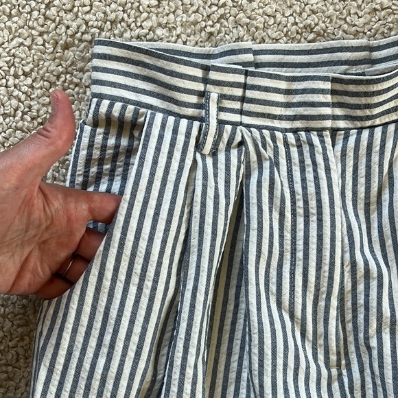 ZARA Seersucker Cropped Balloon Pants Size XS - Picture 8 of 15